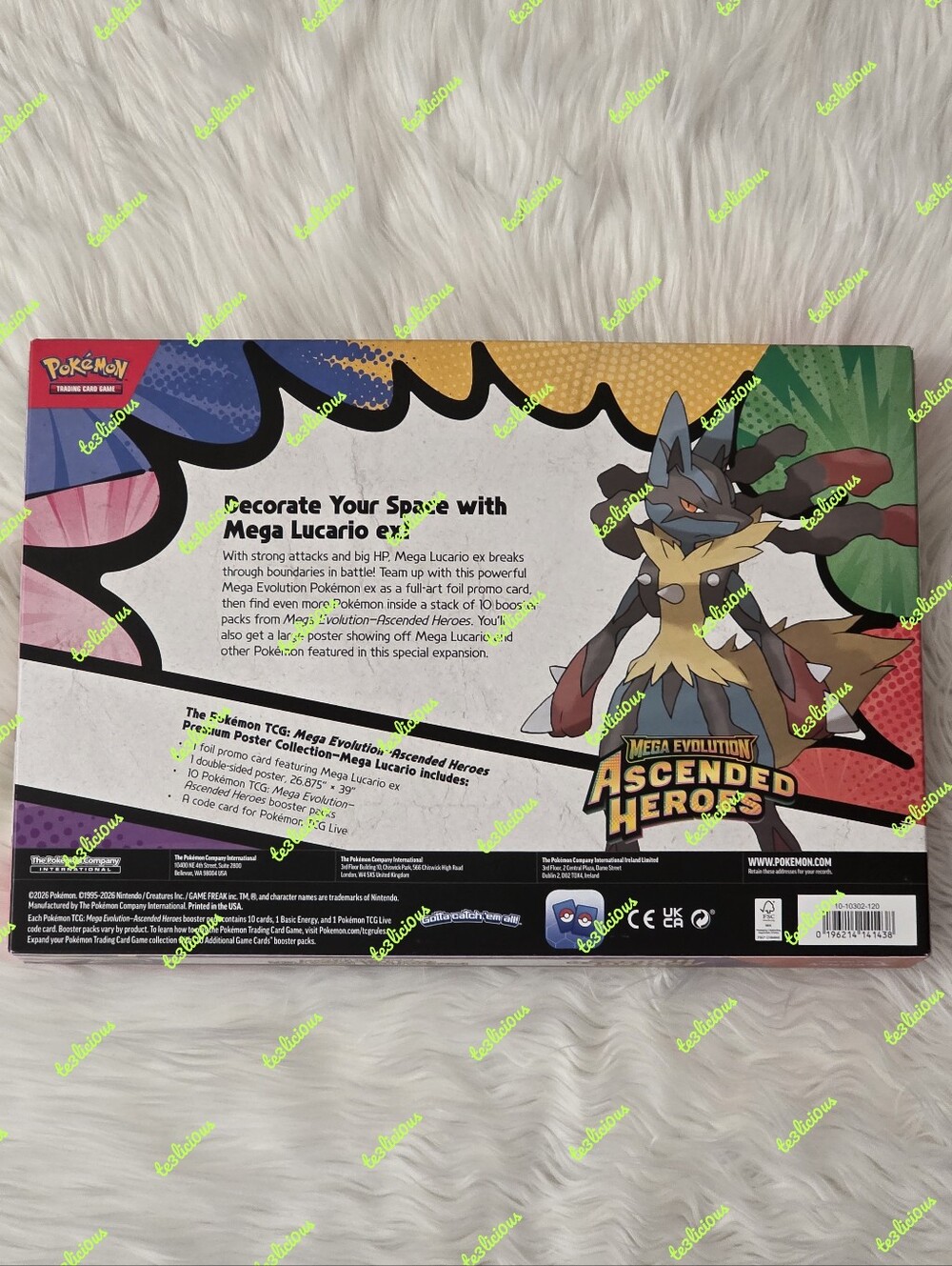 POKÉMON TCG: ASCENDED HEROES MEGA LUCARIO PREMIUM POSTER COLLECTION - Picture 4 of 8